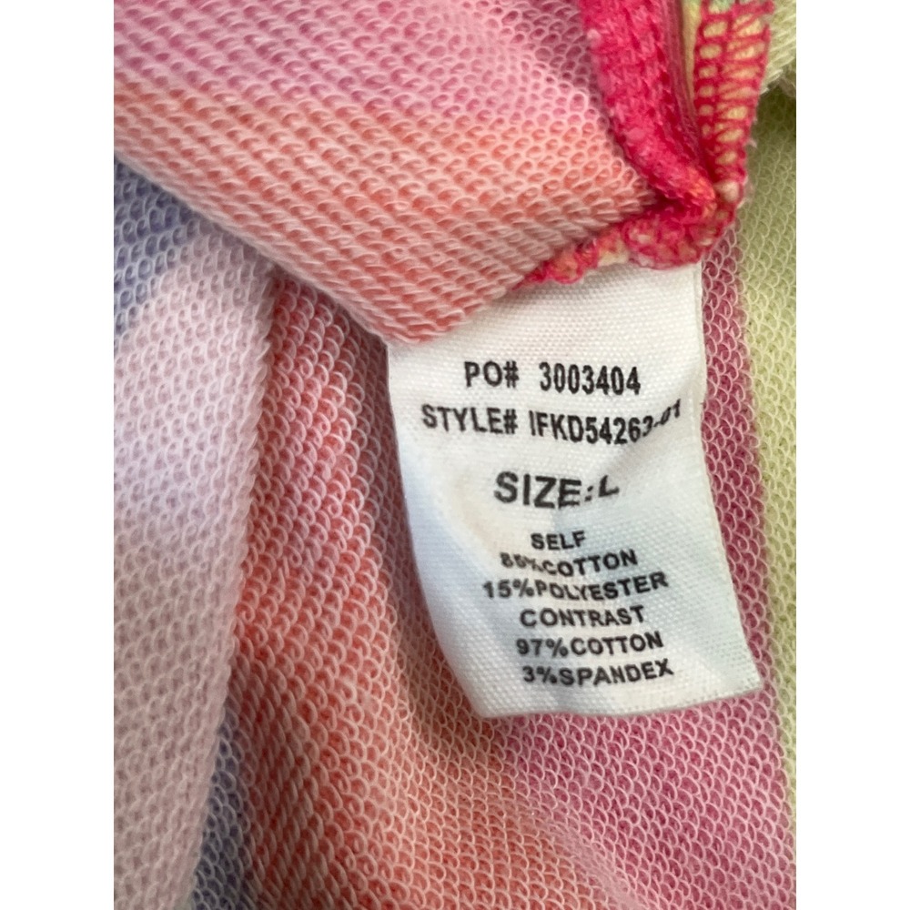 Fantastic Fawn Natalie Striped Polo Dress Pink Multi Color Patchwork Large NWT - Picture 15 of 16